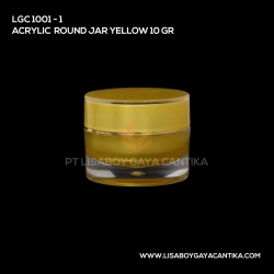 1001-1-ACRYLIC-ROUND-JAR-YELLOW-10-GR