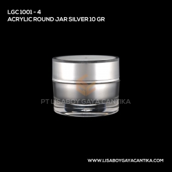 1001-4-ACRYLIC-ROUND-JAR-SILVER-10-GR