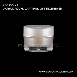 1001-6-ACRYLIC-ROUND-JAR-PEARL-LIST-SILVER-10-GR