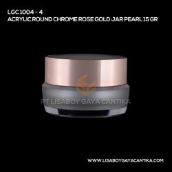 1004-4-ACRYLIC-ROUND-CHROME-ROSE-GOLD-JAR-PEARL-15-GR
