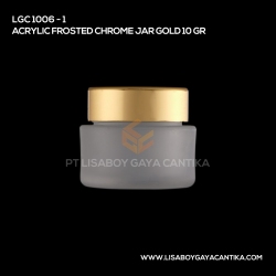 1006-1-ACRYLIC-FROSTED-CHROME-JAR-GOLD-10-GR