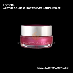 1016-1-ACRYLIC-ROUND-CHROME-SILVER-JAR-PINK-10-GR