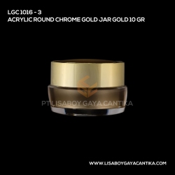 1016-3-ACRYLIC-ROUND-CHROME-GOLD-JAR-GOLD-10-GR