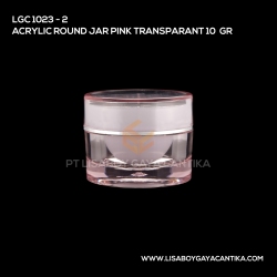 1023-2-ACRYLIC-ROUND-JAR-PINK-TRANSPARANT-10-GR