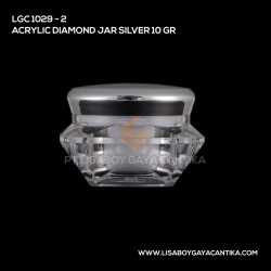 1029-2-ACRYLIC-DIAMOND-JAR-SILVER-10-GR