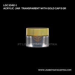 1042-1-ACRYLIC-JAR-TRANSPARENT-WITH-GOLD-CAP-5-GR
