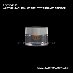1042-2-ACRYLIC-JAR-TRANSPARENT-WITH-SILVER-CAP-5-GR