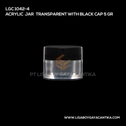 1042-4-ACRYLIC-JAR-TRANSPARENT-WITH-BLACK-CAP-5-GR