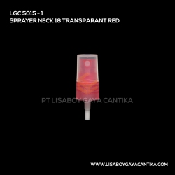 5015-1-SPRAYER-NECK-18-TRANSPARANT-RED